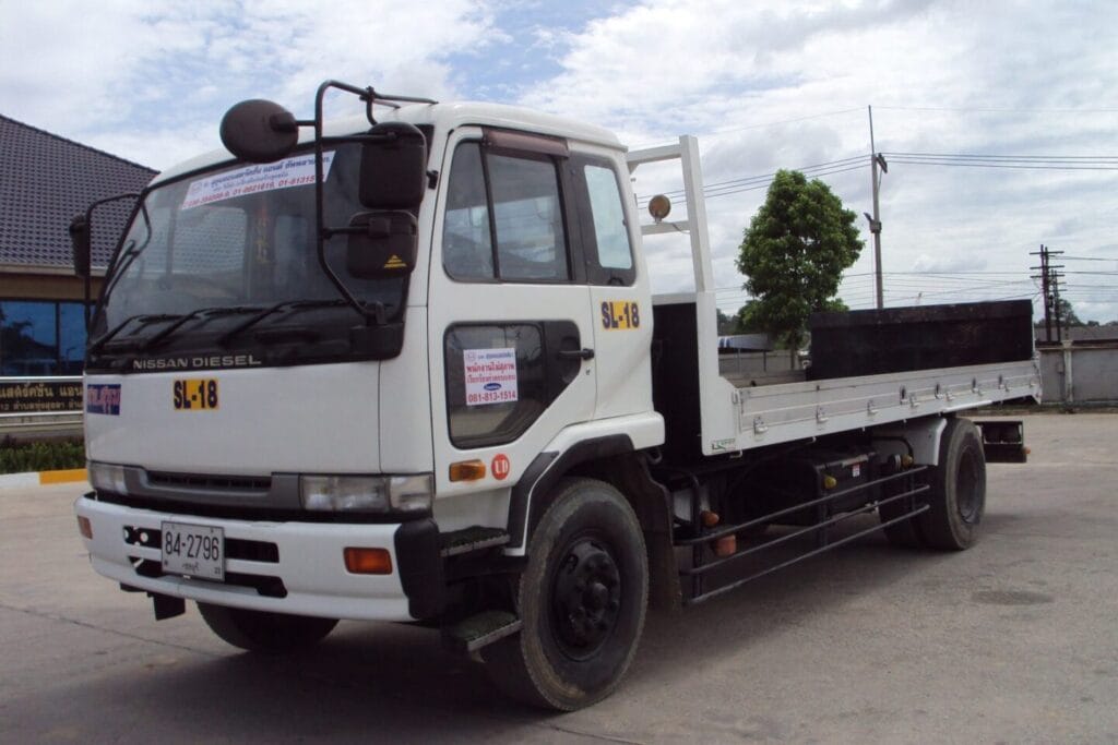 รถ 6 ล้อ สไลด์ NISSAN DIESEL ให้เช่า สุขุมคอนสตรัคชั่น